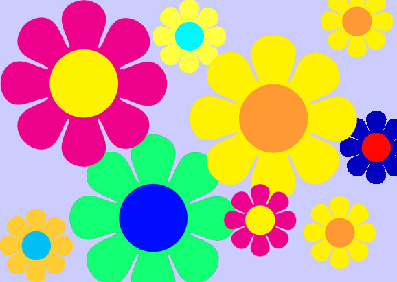 70s daisies flower power