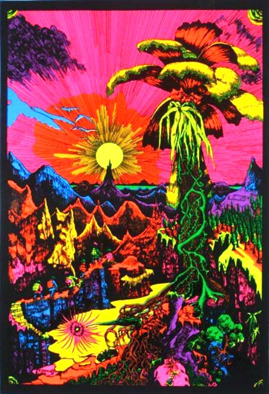 horizon black light poster