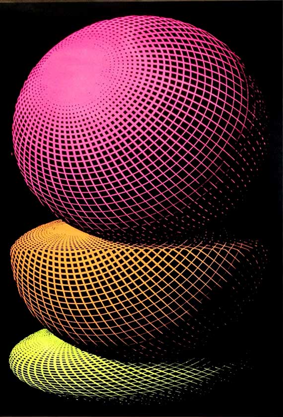 spheres black light poster